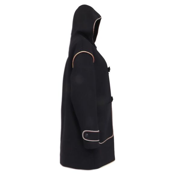 Missoni Single-Breasted Duffle Coat in Black Wool - Picture 3 of 6